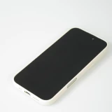 Coque iPhone 16 Plus - Silicone Mat Coeur doré - Beige