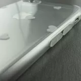 Coque iPhone 16e - Gel petit coeur transparent - Blanc