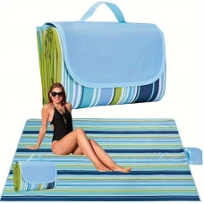 Couverture de pique-nique imperméable extra-large portable anti-sable pour camping plage et parc (200 x 200 cm)