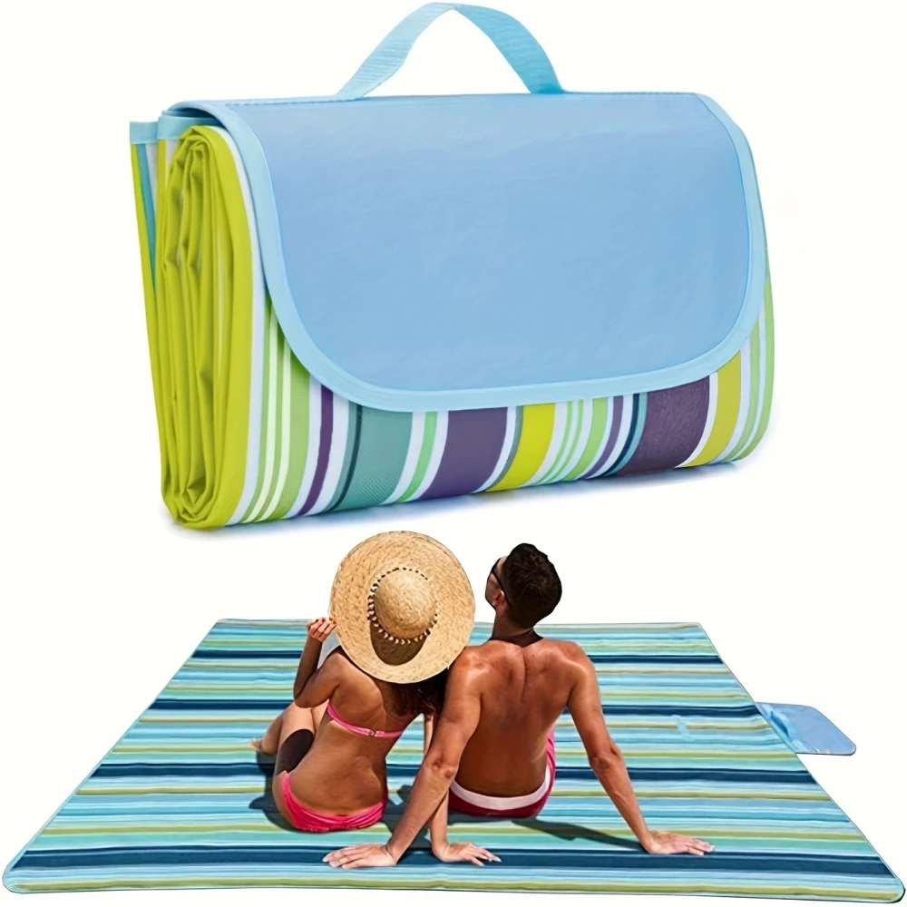 Couverture de pique-nique imperméable extra-large portable anti-sable pour camping plage et parc (200 x 200 cm)