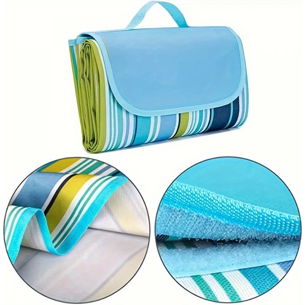 Couverture de pique-nique imperméable extra-large portable anti-sable pour camping plage et parc (200 x 200 cm)