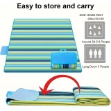 Couverture de pique-nique imperméable extra-large portable anti-sable pour camping plage et parc (200 x 200 cm)