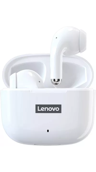 Ecouteurs Lenovo LP40pro sans fil Bluetooth 5.0 wireless earbuds avec Noise cancelling - Blanc