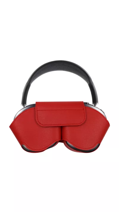AirPods Max Case Hülle - Transporthülle aus Kunstleder - Rot
