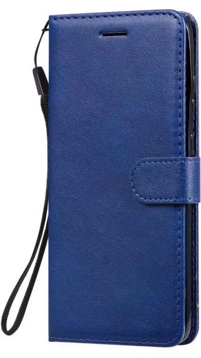 Case Hülle Samsung Galaxy A52 - Premium Flip Leder Tasche - Dunkelblau