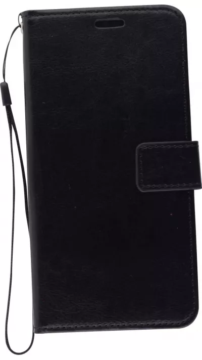 Hülle Google Pixel 6a - Premium Flip Leder Tasche - Schwarz