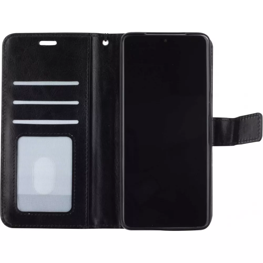 Hülle Samsung Galaxy S22+ - Premium Flip Leder Tasche - Schwarz