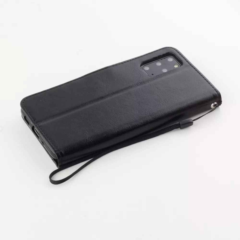 Hülle Samsung Galaxy S22+ - Premium Flip Leder Tasche - Schwarz