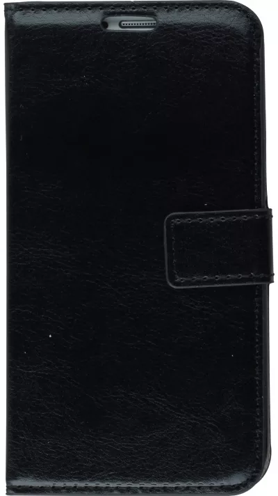 Hülle Samsung Galaxy S7 - Premium Flip Leder Tasche - Schwarz