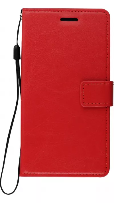 Fourre Samsung Galaxy S9+ - Premium Flip cuir lisse porte-cartes - Rouge