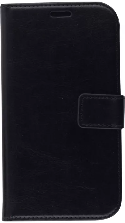 Hülle iPhone 12 mini - Premium Flip Leder Tasche - Schwarz