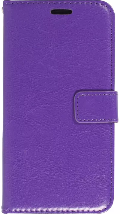 Fourre iPhone 13 - Premium Flip cuir lisse porte-cartes - Violet