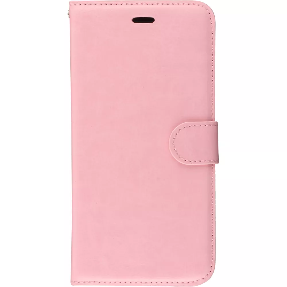 Hülle iPhone 16e - Premium Flip Leder Tasche - Hellrosa