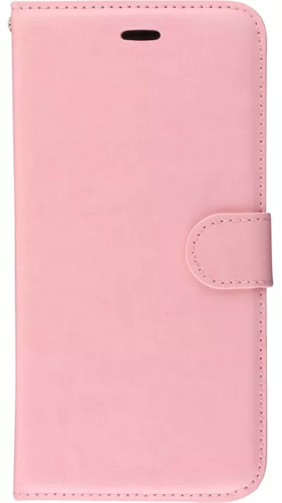 Hülle iPhone XR - Premium Flip Leder Tasche - Hellrosa