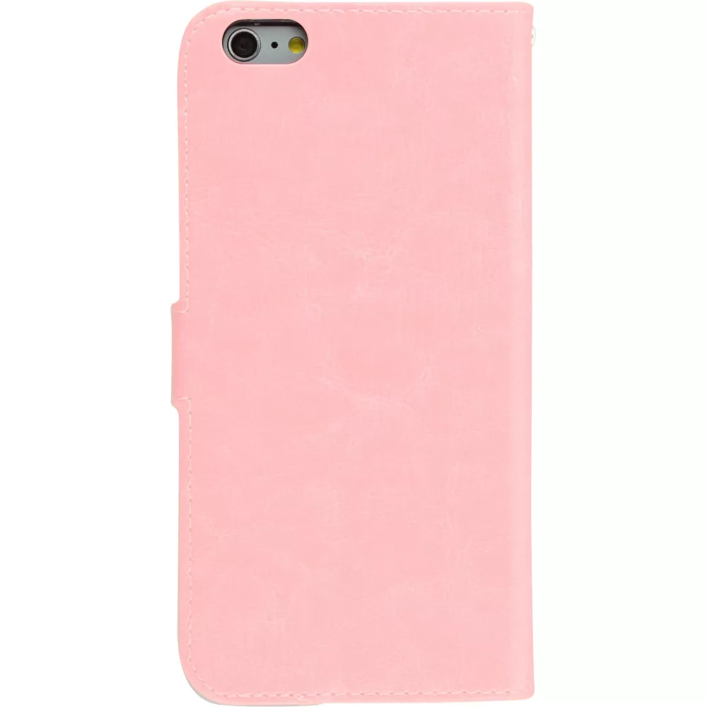 Hülle iPhone 16e - Premium Flip Leder Tasche - Hellrosa