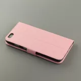 Hülle iPhone 16e - Premium Flip Leder Tasche - Hellrosa