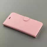 Hülle iPhone 16e - Premium Flip Leder Tasche - Hellrosa