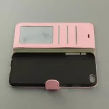 Hülle iPhone 16e - Premium Flip Leder Tasche - Hellrosa