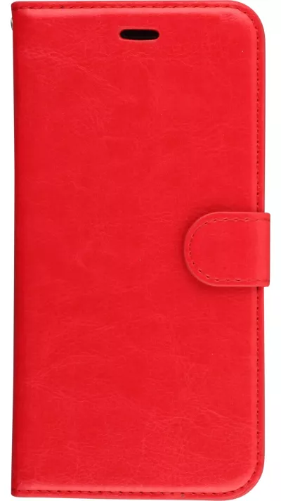 Hülle Samsung Galaxy S7 - Premium Flip Leder Tasche - Rot