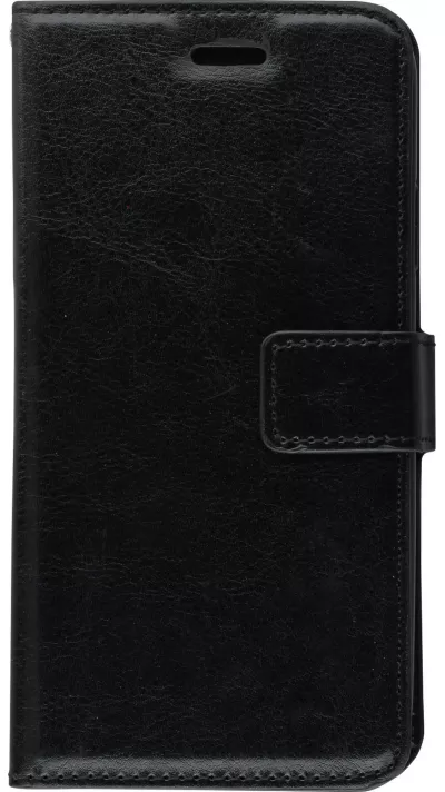 Hülle iPhone XR - Premium Flip Leder Tasche - Schwarz