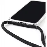 Coque Samsung Galaxy S23+ - Gel transparent avec lacet - Noir