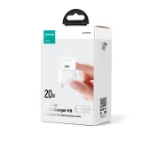 JOYROOM Mini chargeur USB-C 20W PowerDelivery fast charger + câble de charge USB-C vers Lightning - Blanc