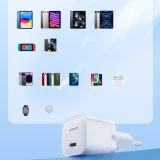 JOYROOM Mini chargeur USB-C 20W PowerDelivery fast charger + câble de charge USB-C vers Lightning - Blanc