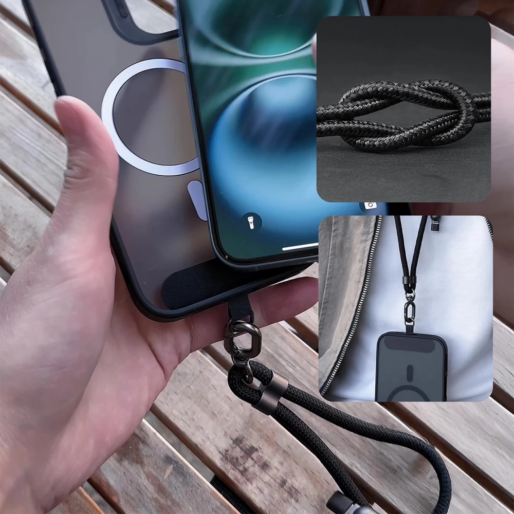 Lanière câble 4 en 1 Dudao L20MAX USB-A / USB-C / Lightning PD QC 65W (1.5 m) - Noir