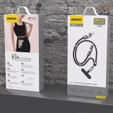 Lanière câble 4 en 1 Dudao L20MAX USB-A / USB-C / Lightning PD QC 65W (1.5 m) - Noir