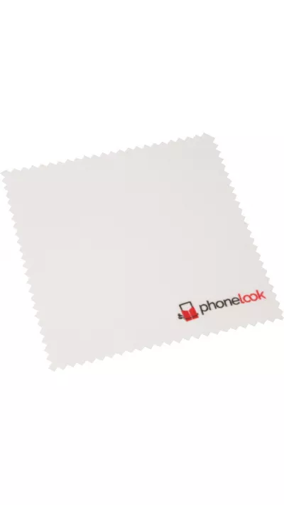 Mini-Mikrofasertuch (200g/m2 - 10 x 10 cm) zum Reinigen Bildschirm/Handy - PhoneLook - Weiss