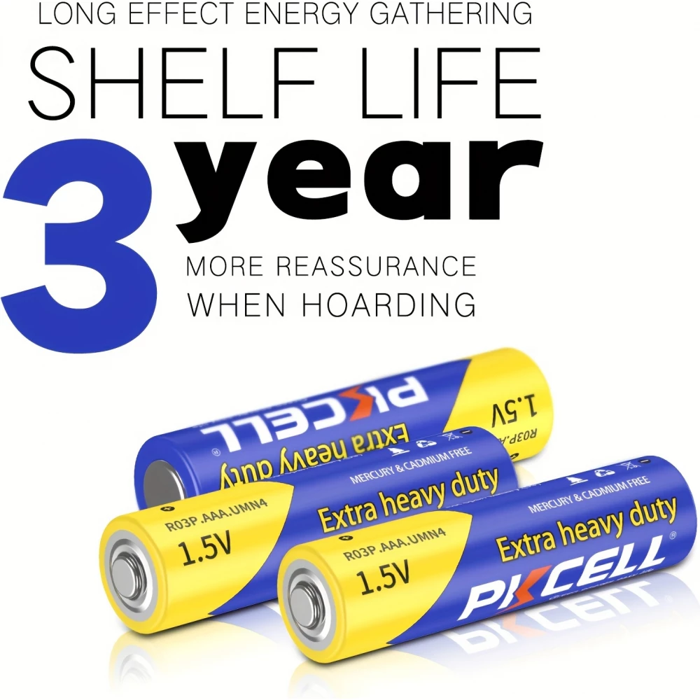 Pack de 12 piles AAA 1.5V PKCELL carbone zinc non rechargeable