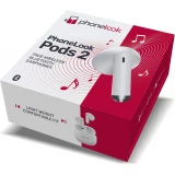 PhoneLook Pods 2 - Ecouteurs Bluetooth 5.3 sans fil TWS In-Ear ENC + boîte de chargement - Blanc