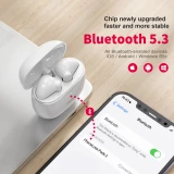 PhoneLook Pods 2 - Ecouteurs Bluetooth 5.3 sans fil TWS In-Ear ENC + boîte de chargement - Blanc