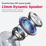 PhoneLook Pods 2 - Ecouteurs Bluetooth 5.3 sans fil TWS In-Ear ENC + boîte de chargement - Blanc