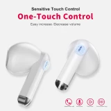 PhoneLook Pods 2 - Ecouteurs Bluetooth 5.3 sans fil TWS In-Ear ENC + boîte de chargement - Blanc