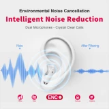 PhoneLook Pods 2 - Ecouteurs Bluetooth 5.3 sans fil TWS In-Ear ENC + boîte de chargement - Blanc