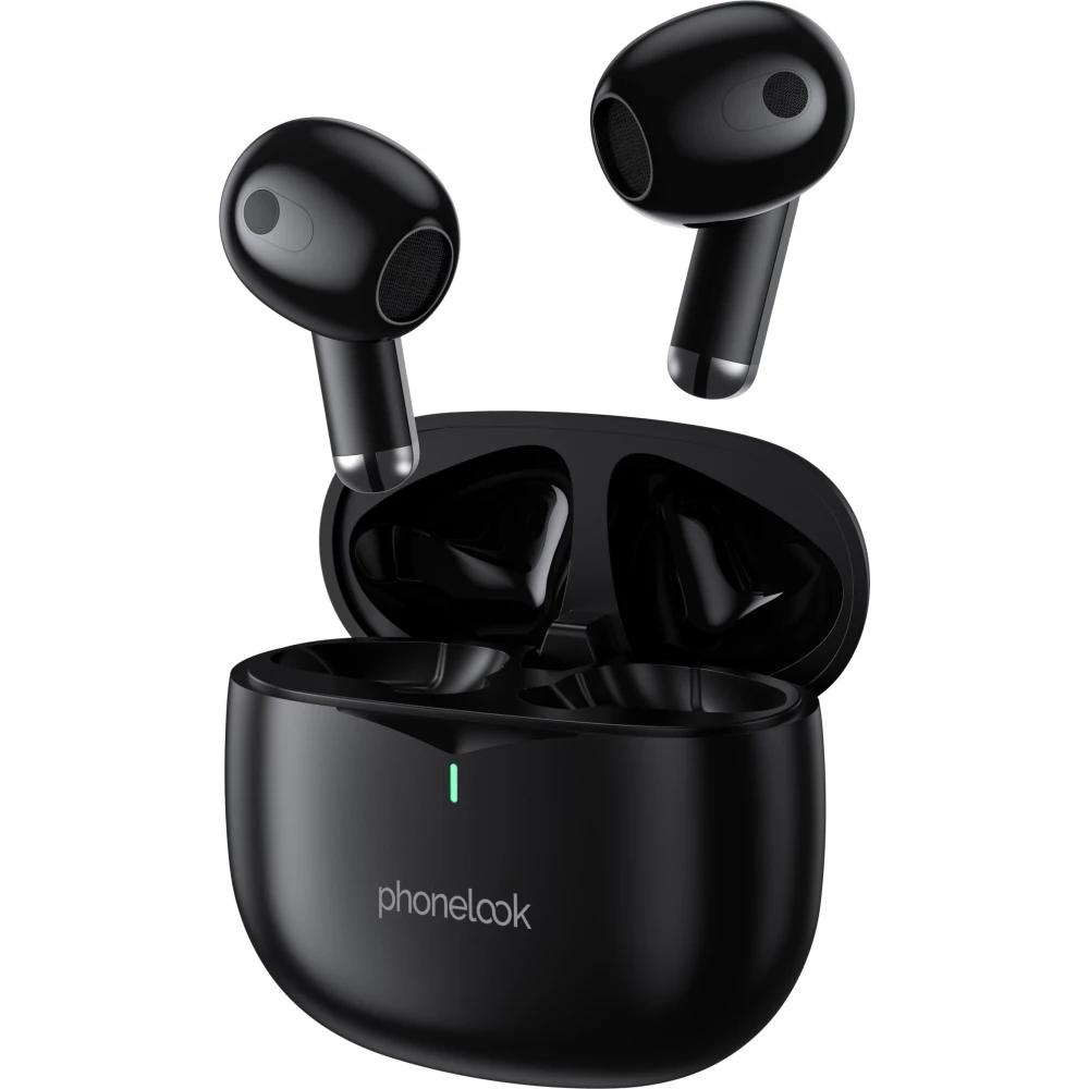 PhoneLook Pods 2 - Ecouteurs Bluetooth 5.3 sans fil TWS In-Ear ENC + boîte de chargement - Noir