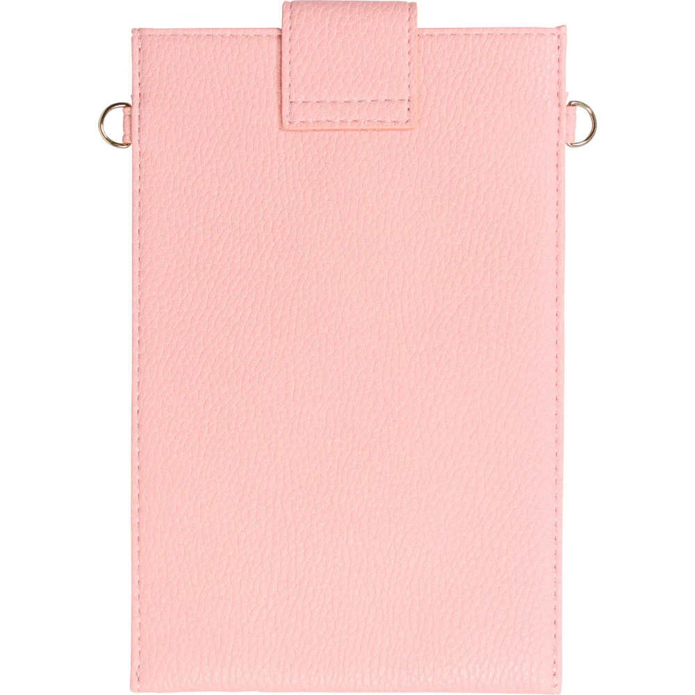 Elegante universelle Smartphone Umhängetasche aus veganem Leder inkl. Umhängegurt aus Leder (vegan) - Rosa