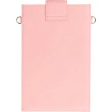 Elegante universelle Smartphone Umhängetasche aus veganem Leder inkl. Umhängegurt aus Leder (vegan) - Rosa