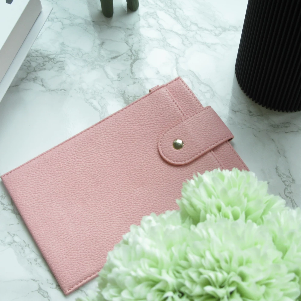 Elegante universelle Smartphone Umhängetasche aus veganem Leder inkl. Umhängegurt aus Leder (vegan) - Rosa