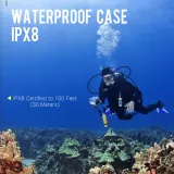Wasserdichte Smartphone Tüte mit berührungsempfindlicher Hülle PhoneLook - Grün