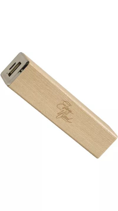 Power Bank Eleven Wood batterie externe 3000mAh bois véritable - Cherry