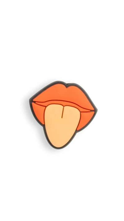 Charm bijou 3D pour coque avec trous style Crocs - Lips & Tongue