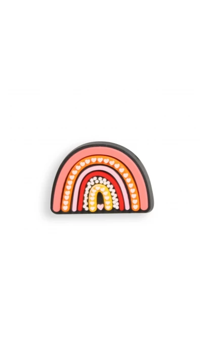 Charm bijou 3D pour coque avec trous style Crocs - Rainbow of Hearts