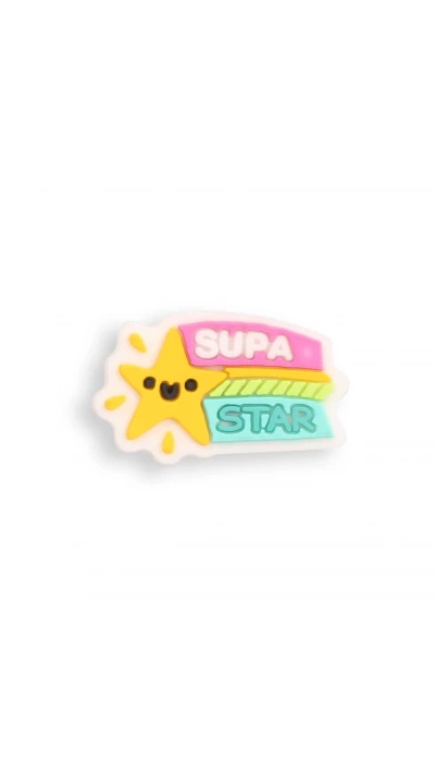 Charm bijou 3D pour coque avec trous style Crocs - Supa Star