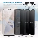 Tempered Glass Privacy iPhone 15 Pro - Vitre de protection d'écran anti-espion en verre trempé