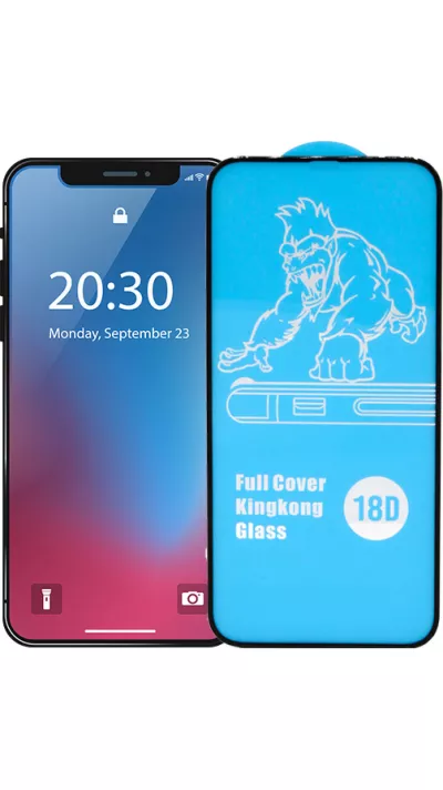 iPhone 12 mini Tempered Glass - Bildschirm Schutzglas mit stoßfestem Silikonrand