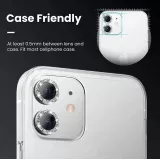 iPhone 13 Pro/13 Pro Max - Protecteurs lentilles caméra strass/diamants - Argent